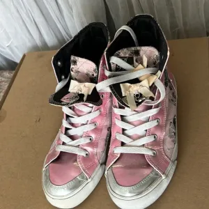 ⭐️ Baby Phat pink &amp; silver bling high top Sneakers women size 7