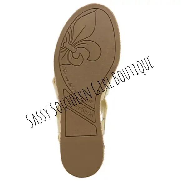 🆕⭐ Franco Sarto vanilla lemon leather wedge espadrilles