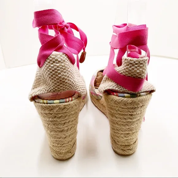 🆕 {J.Crew} Plaid Lace-Up Espadrilles Wedges