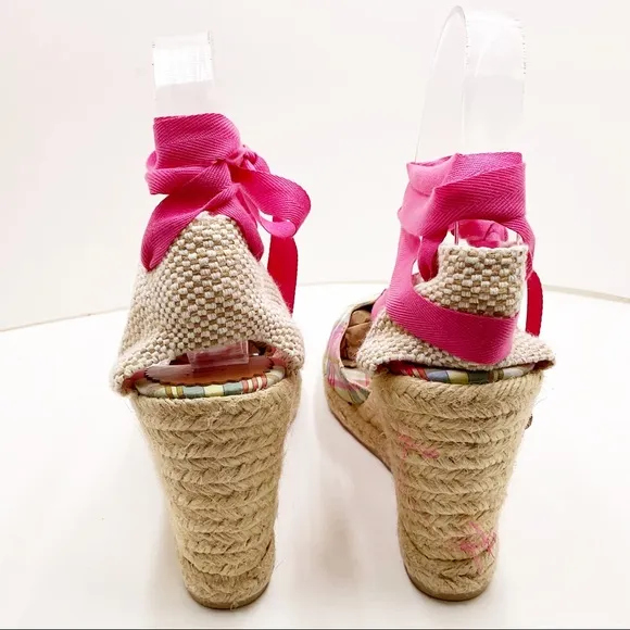 🆕 {J.Crew} Plaid Lace-Up Espadrilles Wedges