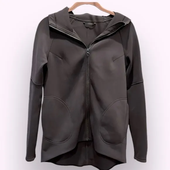🇪🇸 Lululemon scuba hoodie jacket full zip side pockets black size 2