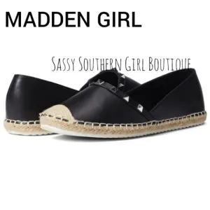 🆕⭐ Madden Girl black studded espadrilles