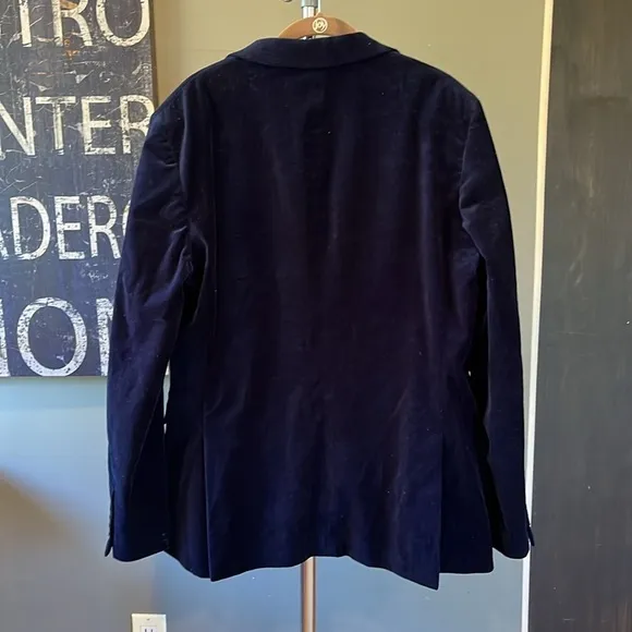 💃 Nordstrom’s 14th &amp; Union velvet blazer sports coat blue single breasted 40L