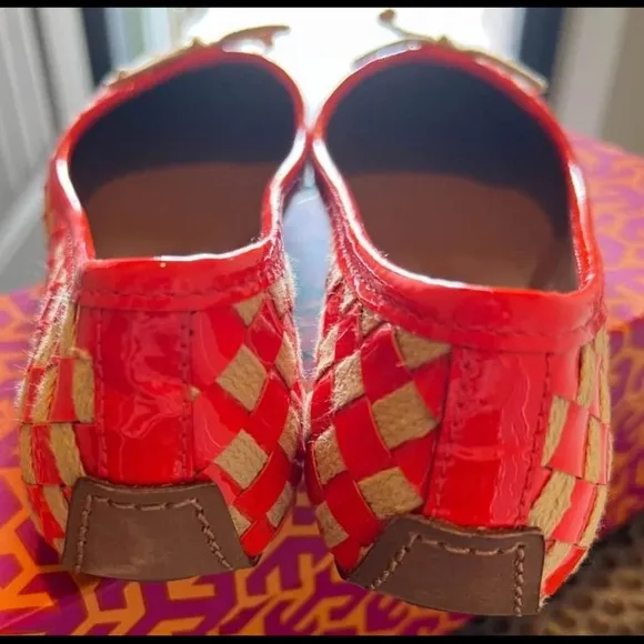 🔥1 hour sale - Worn 1X, Tory Burch, ballet Prescott flats, orange cream, 6.5