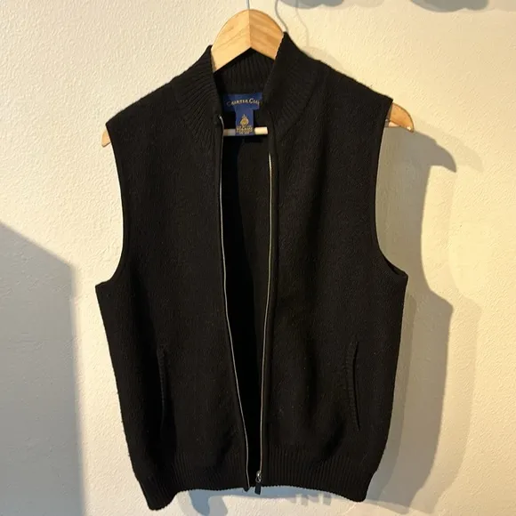100% pure new wool Charter club full zip vest