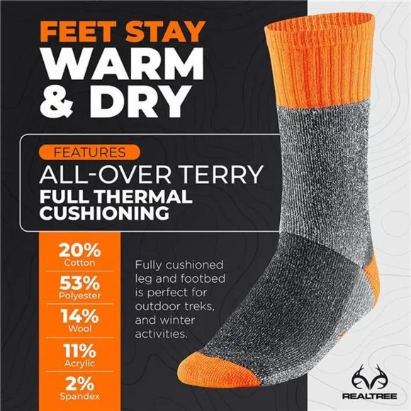3 Pack Heavy Weight thermal Crew Sock - Thick Insulated Socks for Boots
