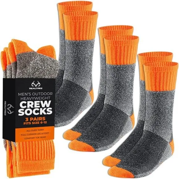 3 Pack Heavy Weight thermal Crew Sock - Thick Insulated Socks for Boots