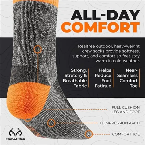 3 Pack Heavy Weight thermal Crew Sock - Thick Insulated Socks for Boots