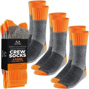 3 Pack Heavy Weight thermal Crew Sock - Thick Insulated Socks for Boots