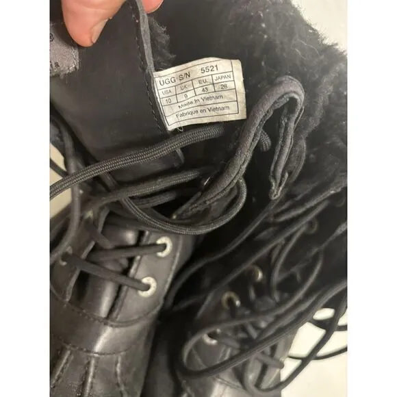[5521-BLK] Men UGG Butte Coldweather Waterproof Boots Black‎  Size 10