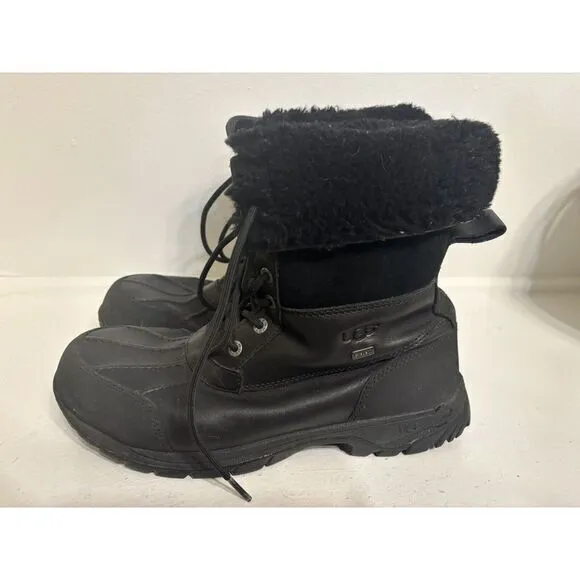[5521-BLK] Men UGG Butte Coldweather Waterproof Boots Black‎  Size 10