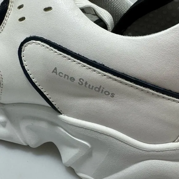 Acne Studios Rockaway Block Leather Chunky Sneakers White Men’s Size EU 42/US 9