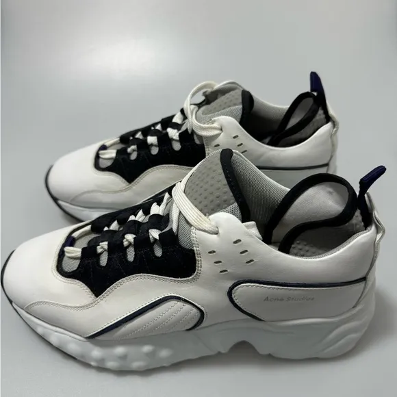 Acne Studios Rockaway Block Leather Chunky Sneakers White Men’s Size EU 42/US 9