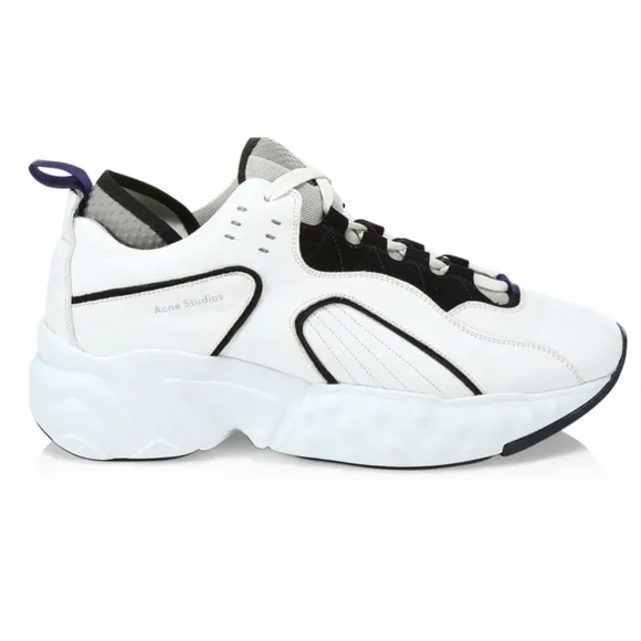 Acne Studios Rockaway Block Leather Chunky Sneakers White Men’s Size EU 42/US 9