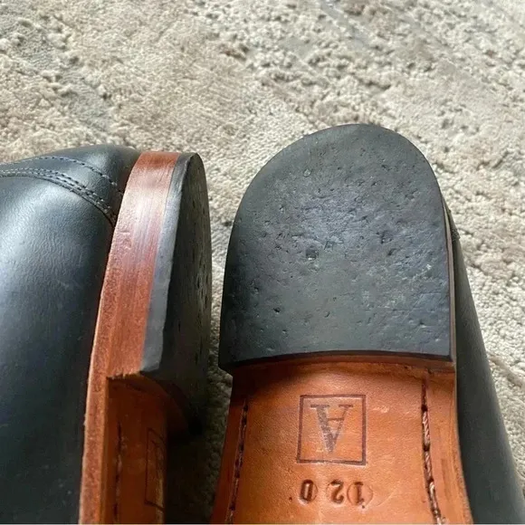 Adelante Luca Penny Loafer Dress Shoes Slip On Blue Leather: 12 D