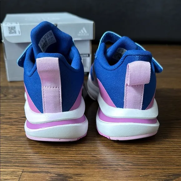 Adidas Blue and Pink Sneakers with Velcro Closure