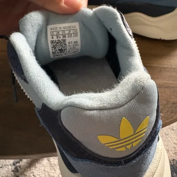 Adidas Blue and Red Sneakers with Chunky Sole