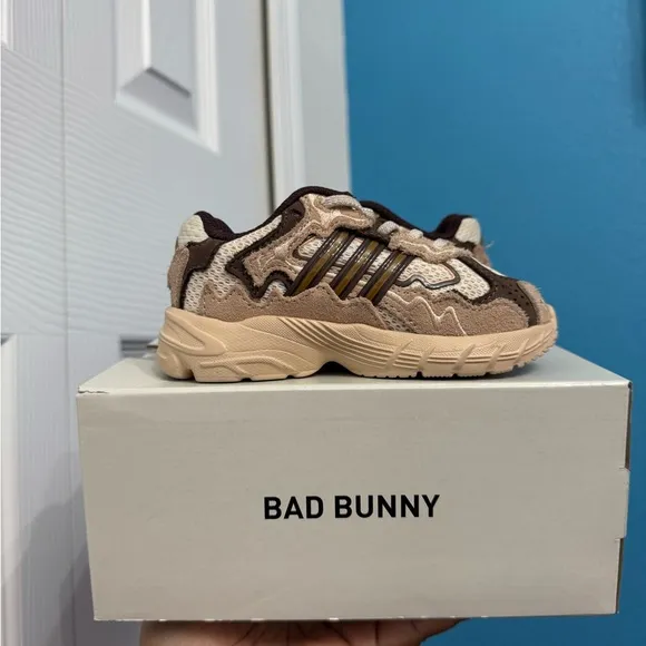 Adidas Brown and Tan Chunky Sneakers