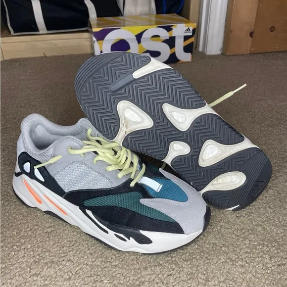 Adidas Gray and Black Sneakers with Retro Chunky Design