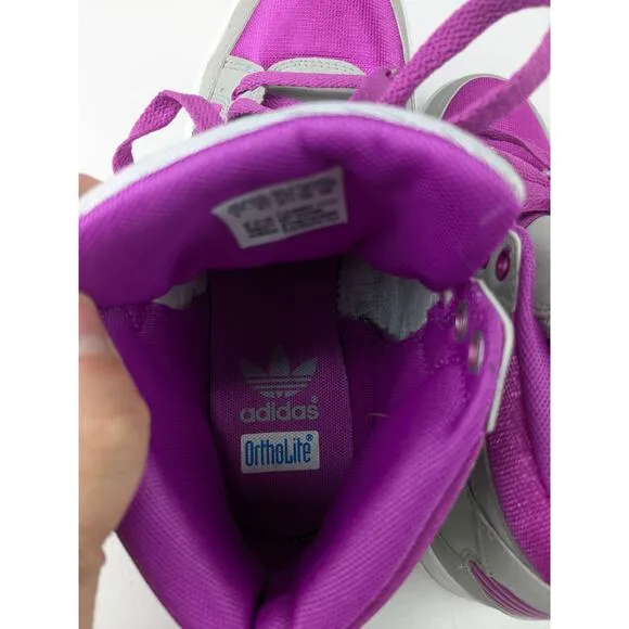 Adidas Hardcourt HI-J Big Tref Purple/Gray High top Sneakers