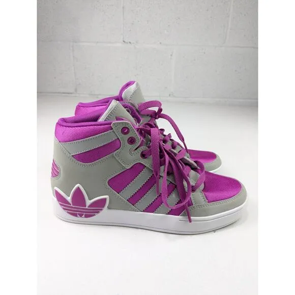 Adidas Hardcourt HI-J Big Tref Purple/Gray High top Sneakers