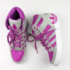 Adidas Hardcourt HI-J Big Tref Purple/Gray High top Sneakers