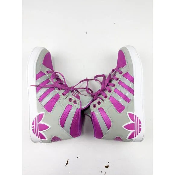 Adidas Hardcourt HI-J Big Tref Purple/Gray High top Sneakers