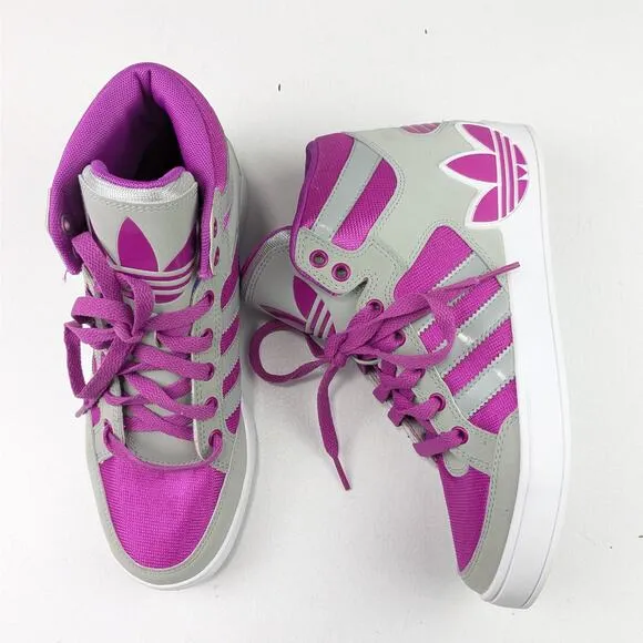 Adidas Hardcourt HI-J Big Tref Purple/Gray High top Sneakers