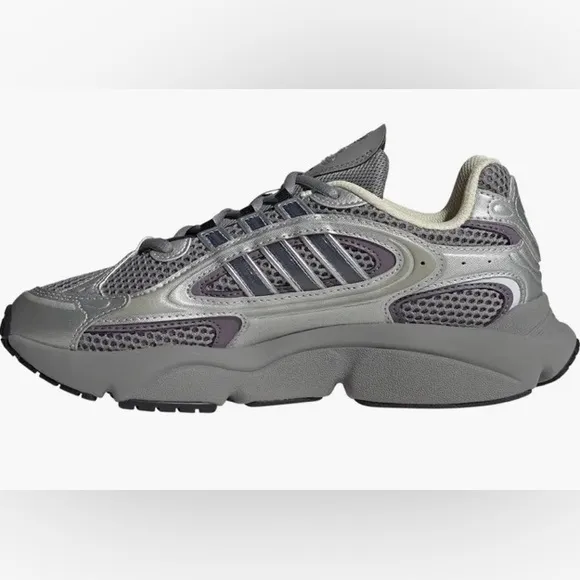 Adidas New Women Ozmillen Grey Black Violet Chunky Sneakers Shoes Size 8