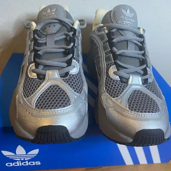 Adidas New Women Ozmillen Grey Black Violet Chunky Sneakers Shoes Size 8