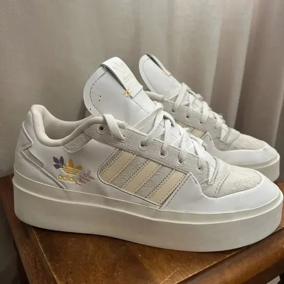 Adidas Originals Forum Low Bonega Floral White US 9.5 Men 11.5 Women Platform