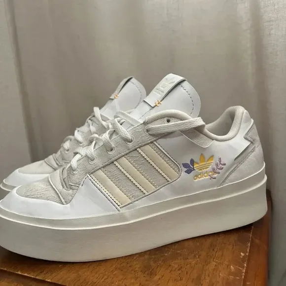 Adidas Originals Forum Low Bonega Floral White US 9.5 Men 11.5 Women Platform