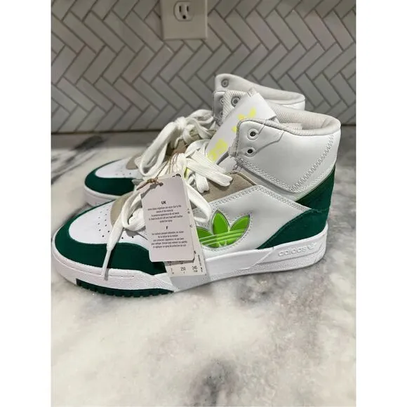 Adidas Originals Drop Step XL White Green High Top Men's Sneakers GZ1574 Sz 7
