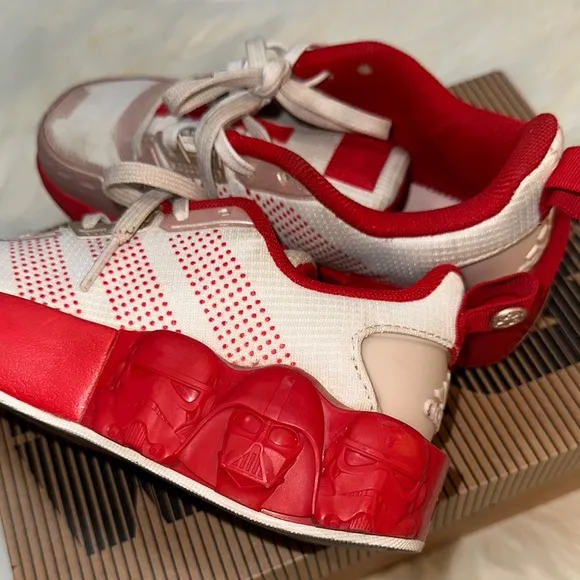 Adidas Red and White Sneakers Modern Chunky Design