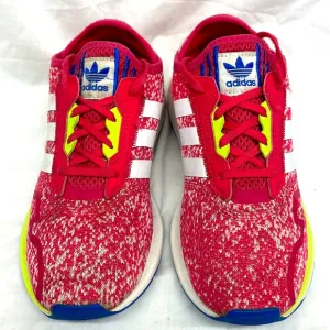 Adidas swift run 3 stripe low top sneakers girl sz 2.5