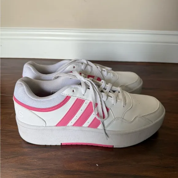 Adidas Women's White and Pink Sneakers-Bold 3.0 Chunky Heel-Size 9