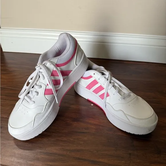 Adidas Women's White and Pink Sneakers-Bold 3.0 Chunky Heel-Size 9