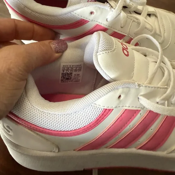 Adidas Women's White and Pink Sneakers-Bold 3.0 Chunky Heel-Size 9