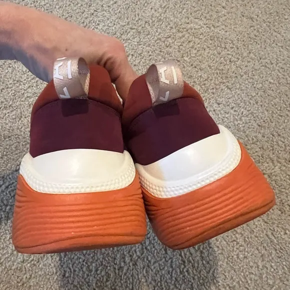 Adolfo Domínguez Sz 37 Colorful Chunky Sneakers white orange brown