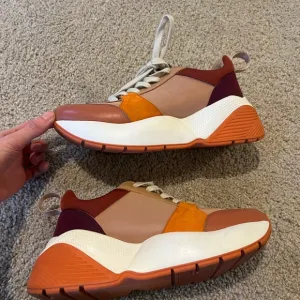 Adolfo Domínguez Sz 37 Colorful Chunky Sneakers white orange brown