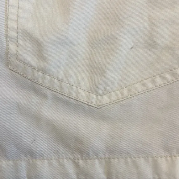 Aem’kei Off White Cotton Shorts, Zippers on sides, adjustable tab waist, Germany