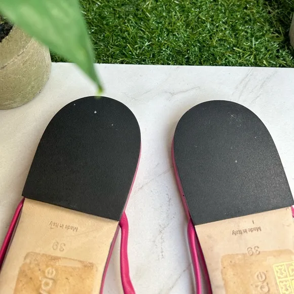 Aeyde Strappy Mule Sandal Slides DaintyModern Minimal Genuine Leather 39 US 9
