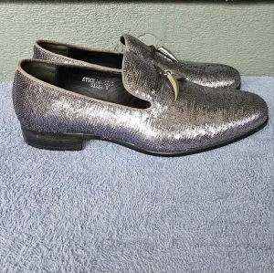 After Midnight Pewter Sequins Formal Dress Loafers Men's Shoe Size 8