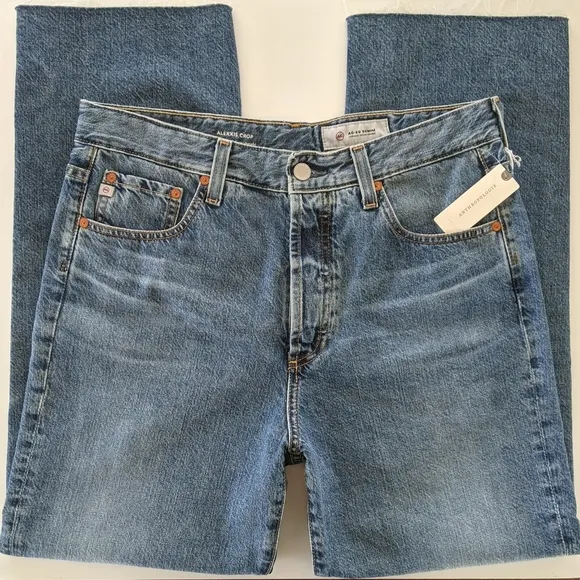 AG Alexxis High-Rise Vintage Straight Crop Jean in 18 Years Creekside 31 NWT