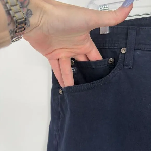 AG Adriano Goldschmied The Everett Slim Straight Navy Pants 38x34 Men’s Heritage