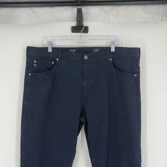 AG Adriano Goldschmied The Everett Slim Straight Navy Pants 38x34 Men’s Heritage