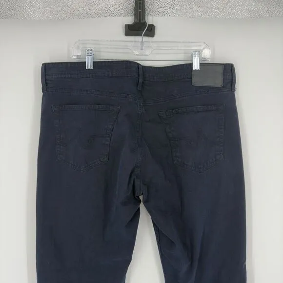 AG Adriano Goldschmied The Everett Slim Straight Navy Pants 38x34 Men’s Heritage