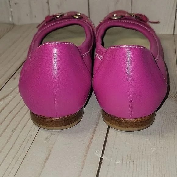 AGL ATTILIO GUISTI LEOMBRUNI 35 EU 5 US Ballet Flats Fuchsia Pink Leather ITALY