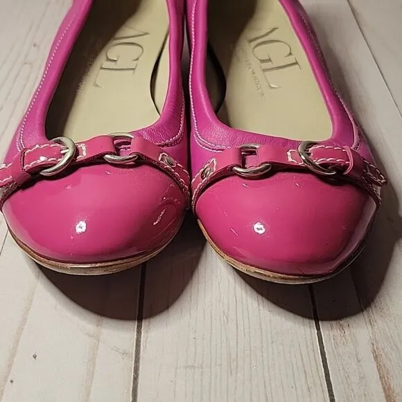 AGL ATTILIO GUISTI LEOMBRUNI 35 EU 5 US Ballet Flats Fuchsia Pink Leather ITALY