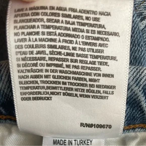 AGOLDE Nico Slim Straight Cropped Jean. Size 29.